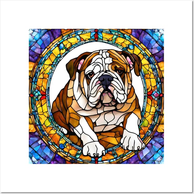 Stained Glass English Bulldog Wall Art by Doodle and Things